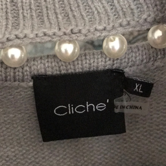 CLICHE Pearl Studded Sweater - Picture 8 of 8